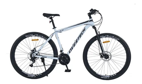 Bicicleta Mtb Overtech R29 Q5 21v Freno A Disco Shimano 12x Color Gris claro/Negro Tamaño del cuadro M