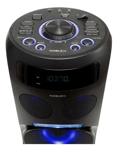 Torre de Sonido Noblex MNT290 Bluetooth Efectos de Voz y Luces LED Negro