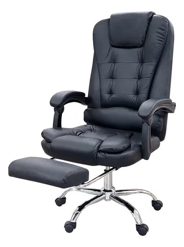 Silla De Oficina Masajeador Presidencial Stephan - Desillas Color Negro
